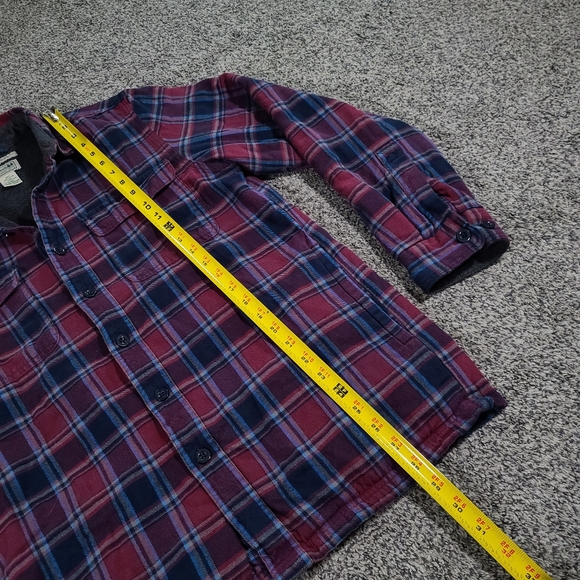 L.L. Bean Fleece Lined Flannel Shirt Traditional Fit Mens Size Small 298189 - Picture 4 of 5